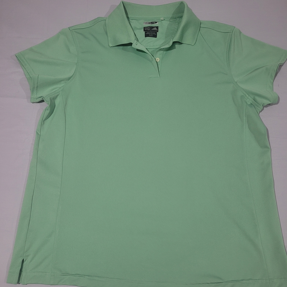 adidas Women’s Light Mint Green Short Sleeve Polo